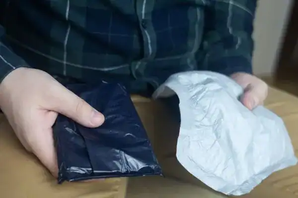 image of man holding stool incontinence Plymouth products