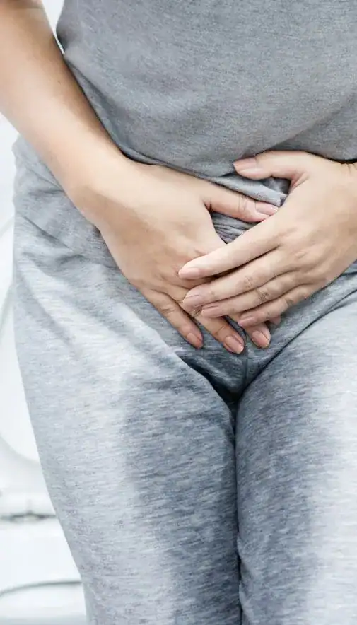 Image of woman had accident and needing stress incontinence treatment Plymouth