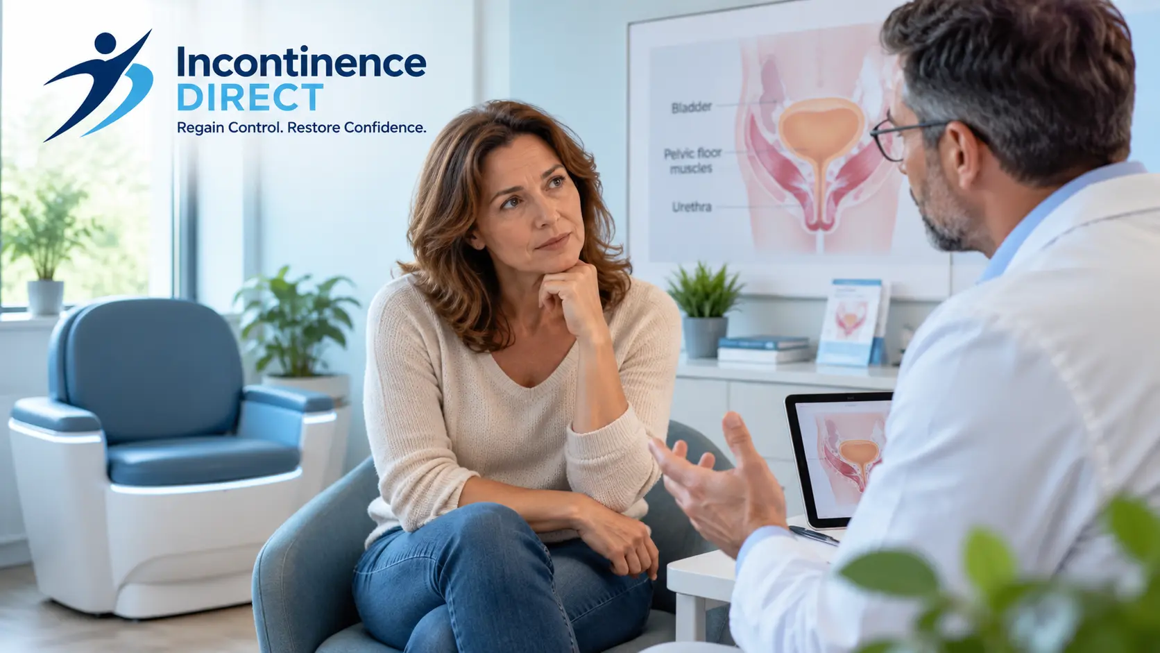 Pelvic Health Consultation in a Modern Clinic incontinence direct Plymouth